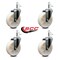 Service Caster 5 Nylon Wheel Swivel 7/16'' Grip Ring Stem Caster Set, 4PK SCC-GR20S514-NYS-716138-4 - alternate 4